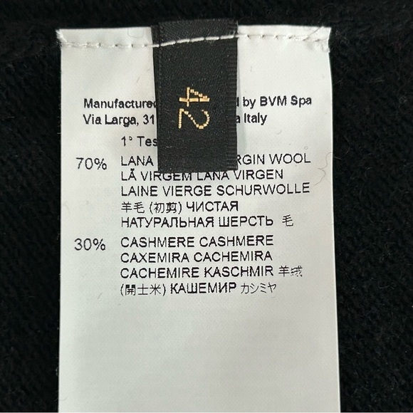 Les Copains Virgin Wool & Cashmere Color Block Mock Neck Sweater sz 42 or Small - Picture 5 of 6